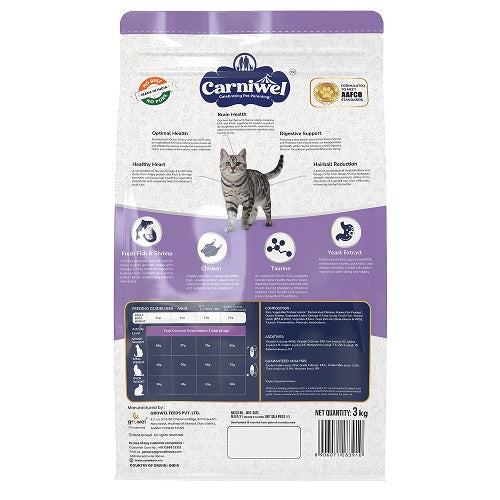 Carniwel Fresh Fish and Shrimp For Adult Cat Dry Food