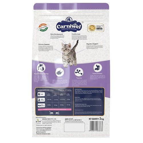 Carniwel Fresh Fish and Shrimp For Kitten Cat Dry Food