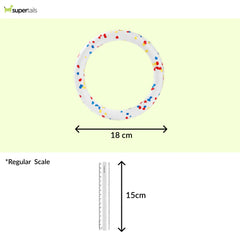 Talking Dog Club Bloom Ring Indestructible Heavy Chew Toy for Dogs (White)