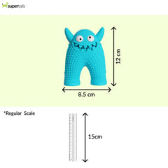 Talking Dog Club Monster Tough Rubber Toy for Dogs and Cats (Blue)