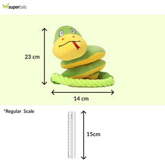 Skatrs Snake Plush Toy with Rope for Dogs and Cats