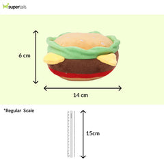 Skatrs Burger Plush Toy for Dogs and Cats