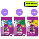 Whiskas Chicken, Ocean Fish and Tuna Flavour Adult Cat Dry Food Combo