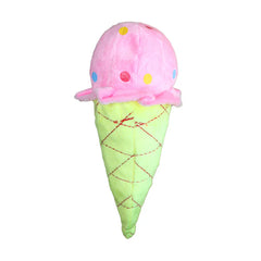Skatrs Ice Cream Toy Plush for Cats & Dogs (Colour May Vary)
