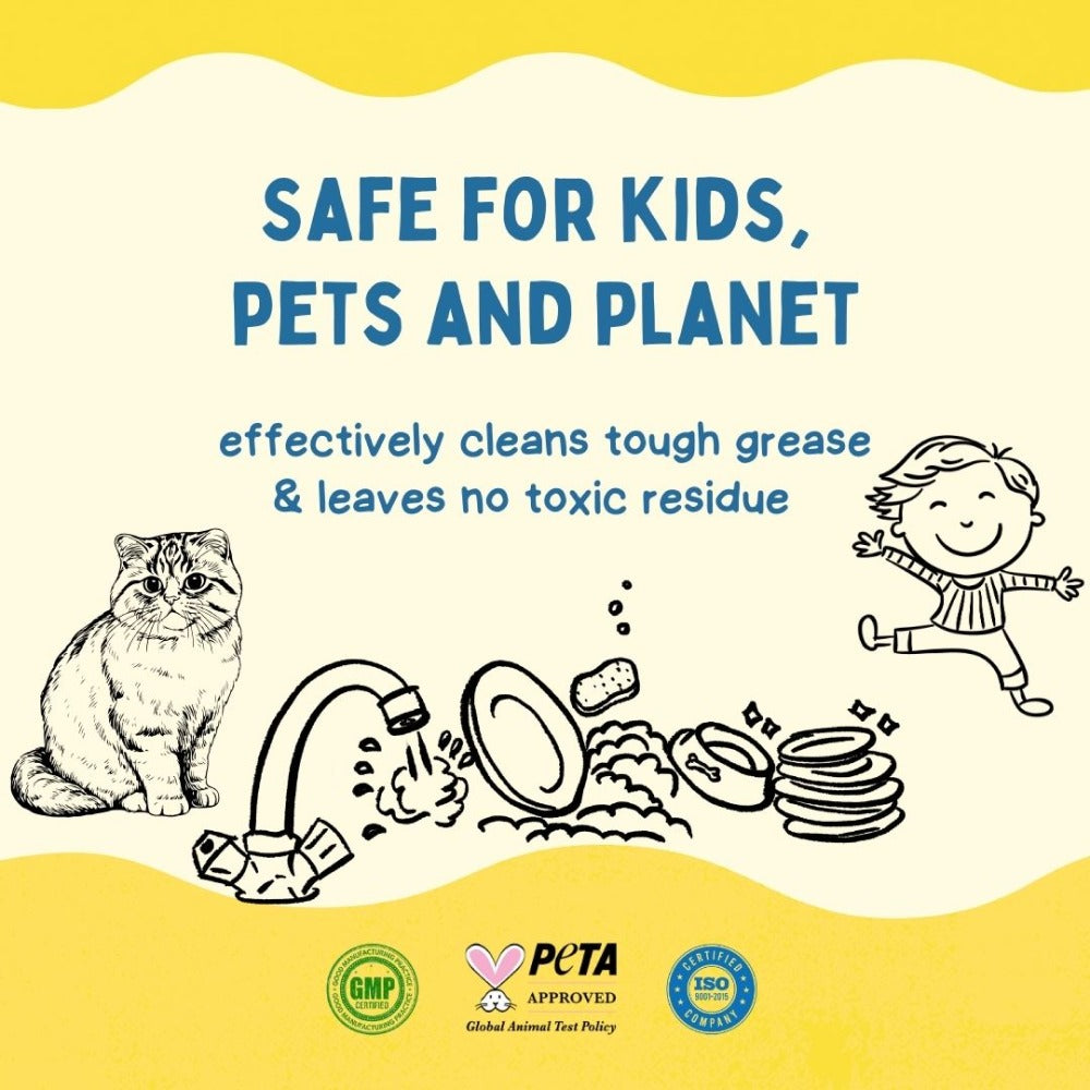 Unleash Wellness Pet Safe Dishwashing Liquid for Dogs and Cats