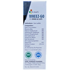 Dr Goel's Wheez Go Respiratory care for Dogs and Cats (30ml)