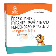 Intas Eazypet Dog Deworming Tablet (pack of 10 tablets) and MSD Animal Health Bravecto (20-40kg) Combo