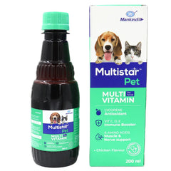 Mankind Multistar Pet Syrup 200ml and Hepamust Liver Tonic 200ml for Dogs & Cats Combo