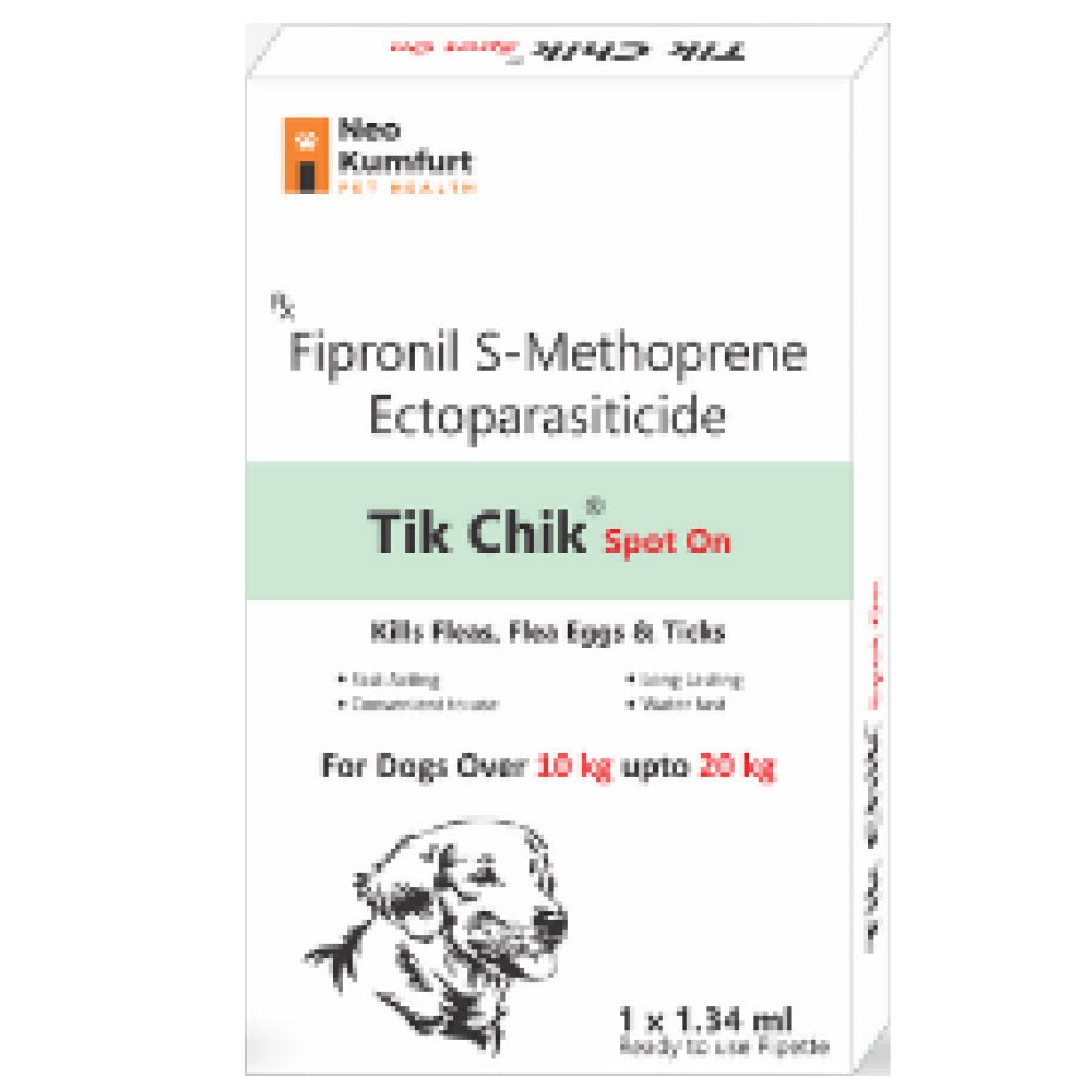Neo Kumfurt Tik Chik (Fipronil) Anti-tick & flea Spot On for Dogs