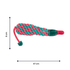 TopDog Premium Ropey Duck Toy for Dogs and Cats (Blue/Pink)
