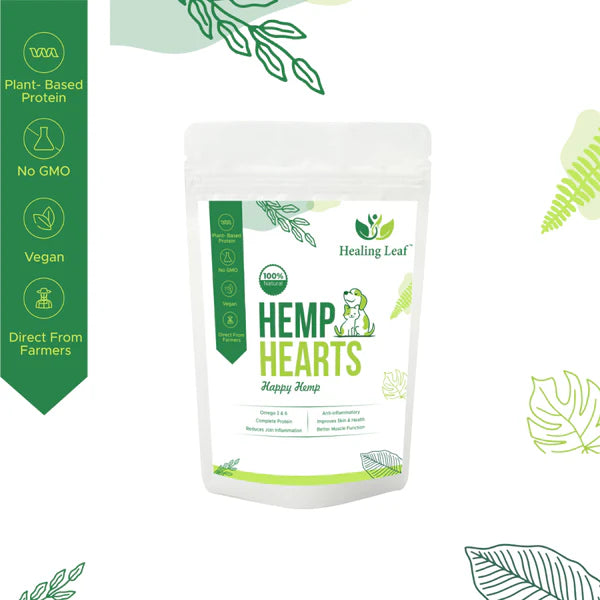 Healing Leaf Hemp Hearts and Bark Out Loud Glow and Shine Turmeric Chew Stix for Dogs and Cats Combo