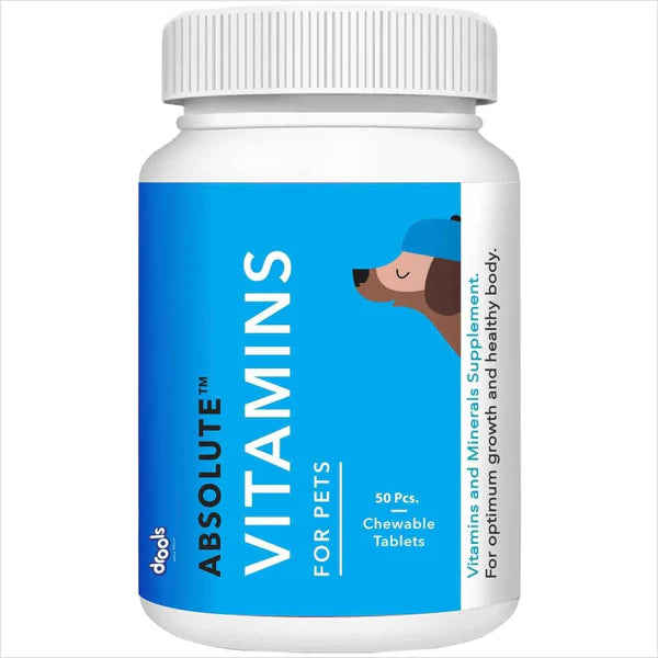 Drools Absolute Vitamin and Absolute Calcium Supplement Tablets for Dogs Combo