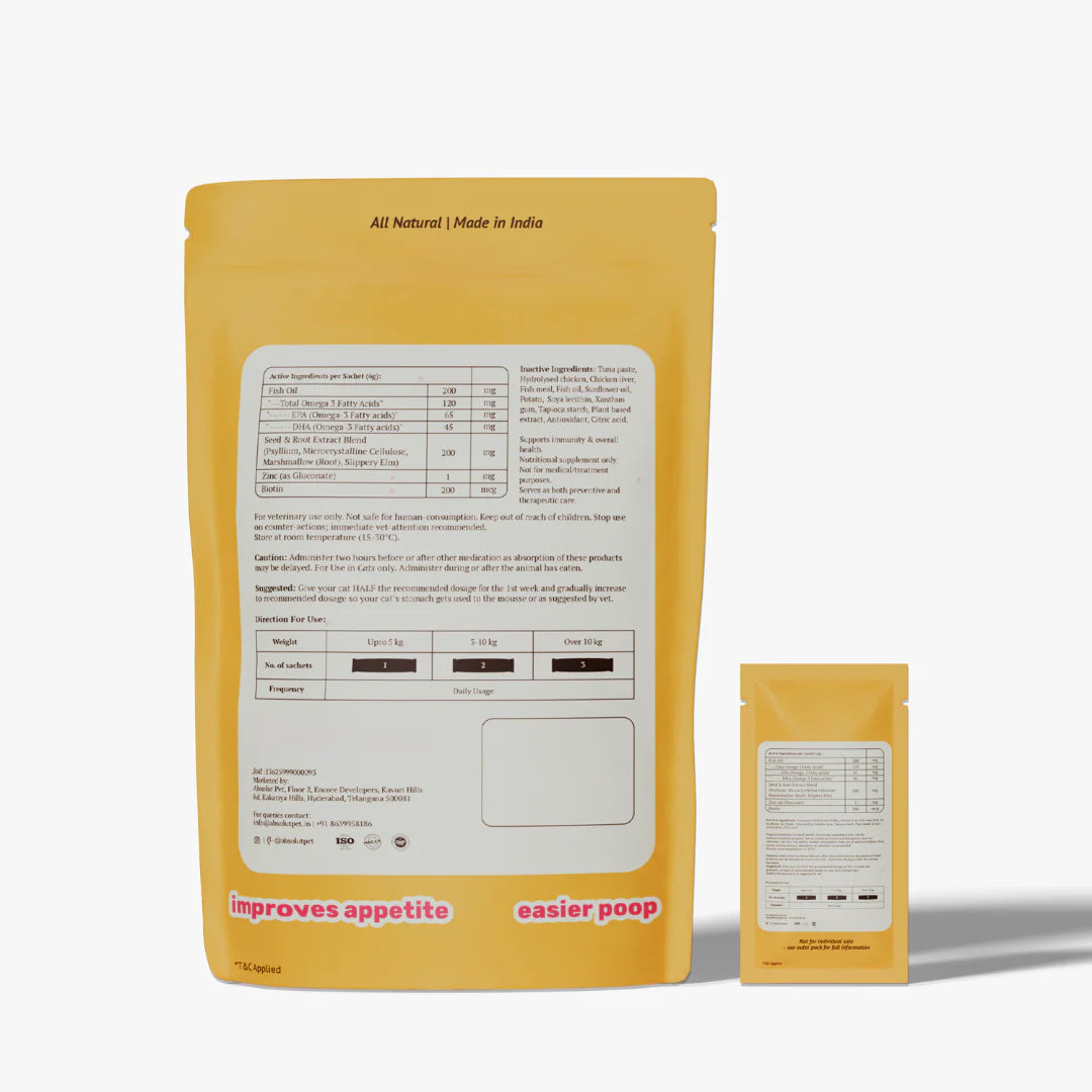 Absolut Pet Hair Ball Relief Creamy Supplement for Cat