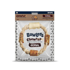 Bowlers Chewrope Donut Functional Dog Treat Toy