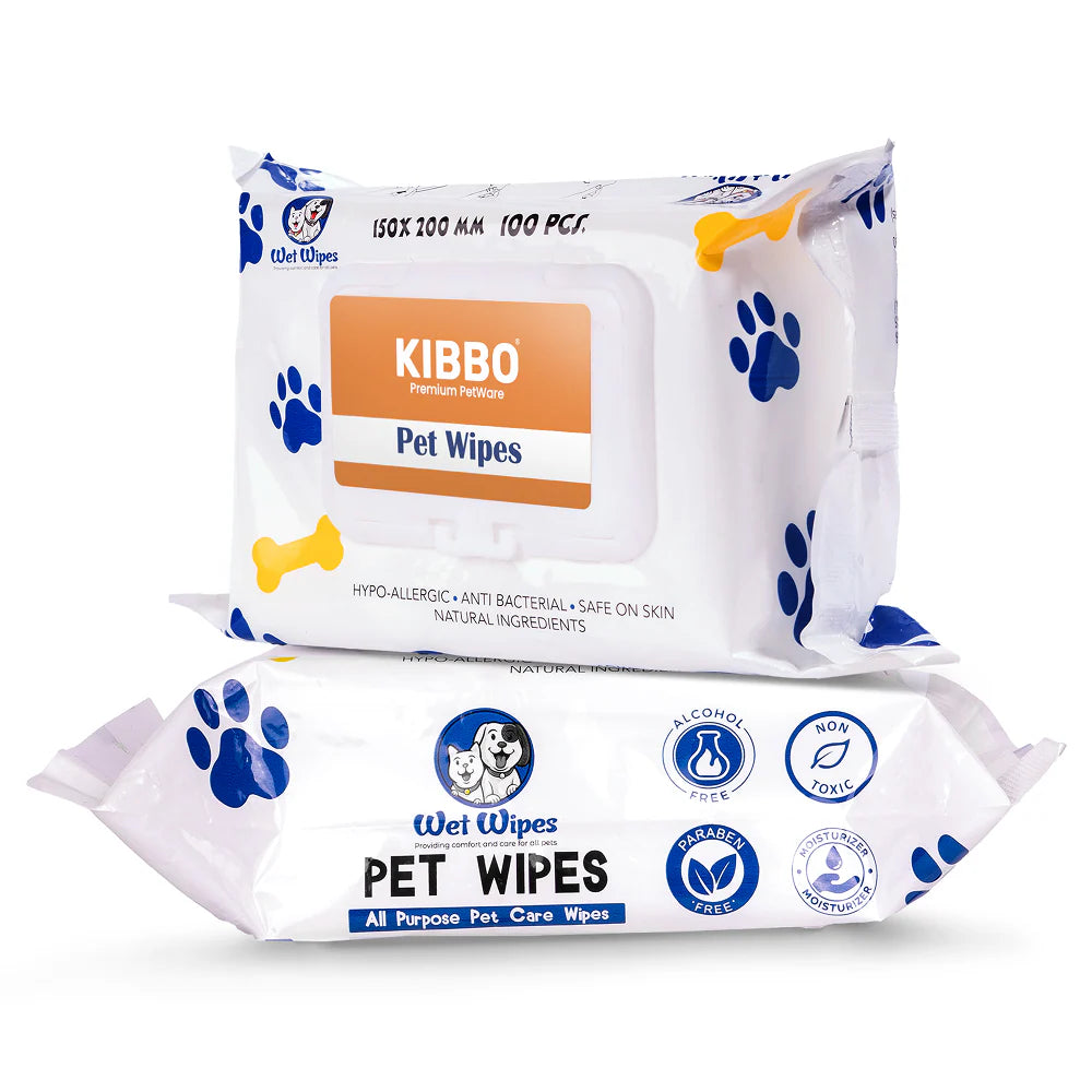 Kibbo Paraben Free and Non Toxic Wipes for Dogs and Cats