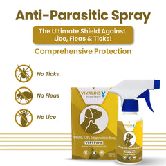 Vivaldis Vi-Fi Forte Spray (Fipronil) Tick & Flea Control for Dogs & Cats (100ml)