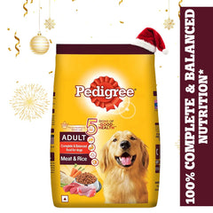 Pedigree Meat & Rice and Chicken and Liver Chunks in Gravy Adult Dry and Wet Food Combo