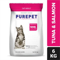 Purepet Tuna and Salmon and Mackerel Adult Dry Cat Food Combo