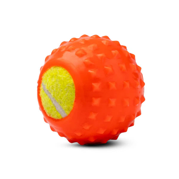 Kibbo Non Toxic Tennis Rubber Ball Chew Toy for Dogs and Cat (Orange)