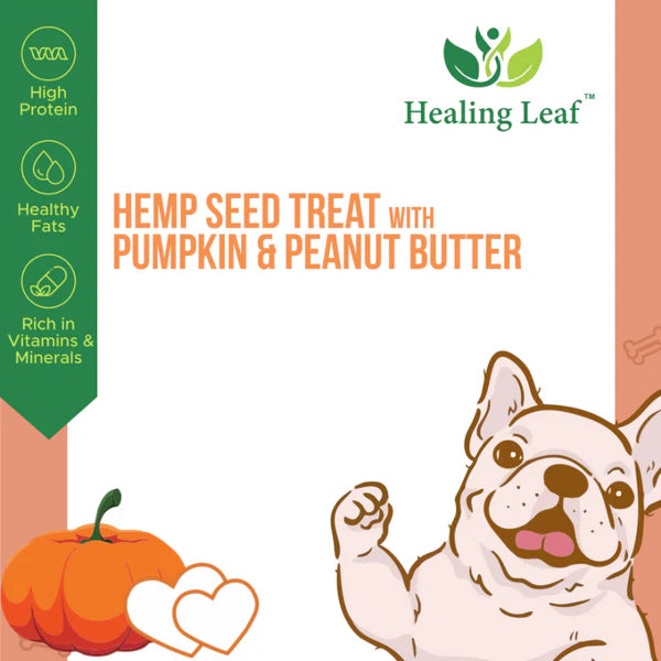 Healing Leaf Hemp Pumpkin Treats and Peanut Butter for Dogs Combo