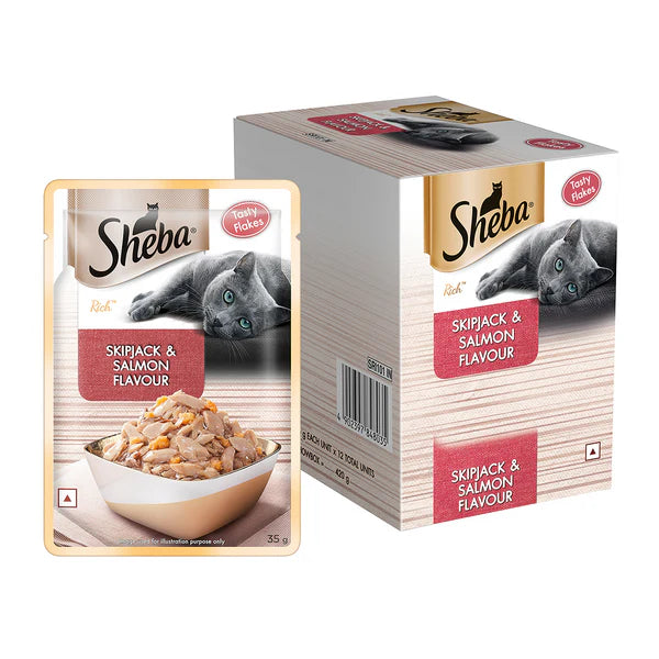 Sheba Skipjack & Salmon Fish Mix Cat Wet Food