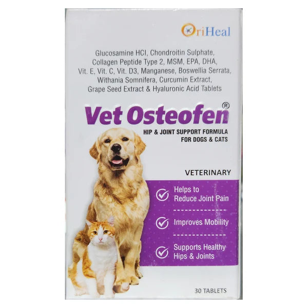 Oriheal Vet Osteofen Tablets Joint & Bone Health Supplement for Dogs and Cats