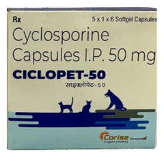 Corise Ciclopet 50mg Tablet (Cyclosporine) for Dogs and Cats