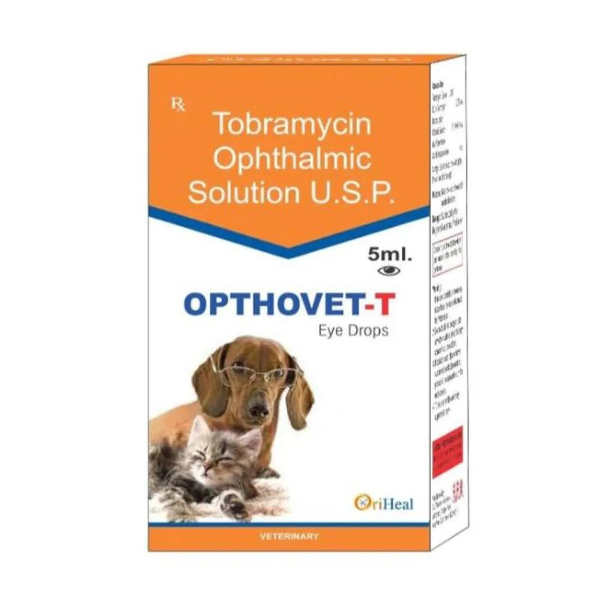 Oriheal Opthovet T (Tobramycin) Eye Drops 5ml for Dogs and Cats