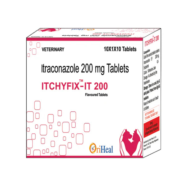 Oriheal Itchyfix IT (Itraconazole) 200mg Tablets for Dogs and Cats