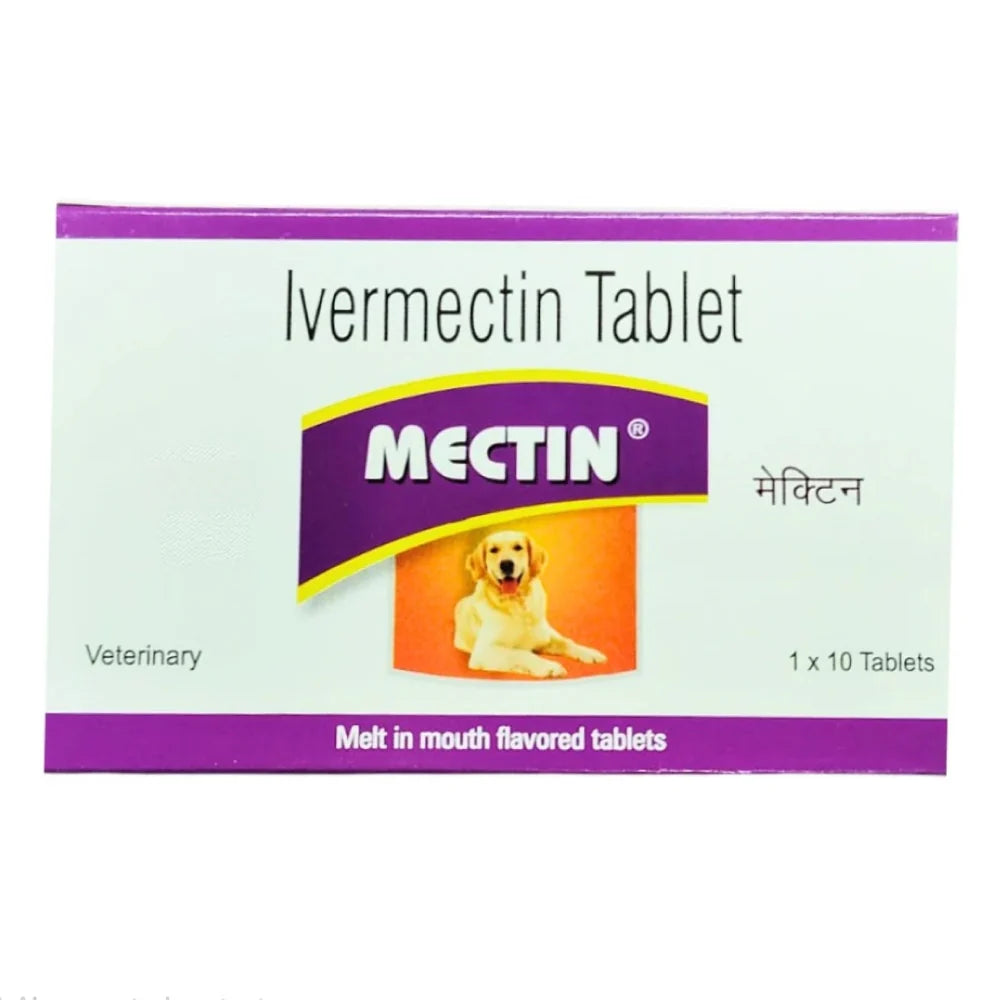 Alembic Mectin Tablet (Ivermectin) 10mg for Dogs and Cats