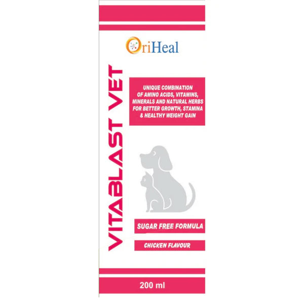 Oriheal Vitablast Vet Syrup Multivitamin & Mineral Supplement for Dogs and Cats 200ml