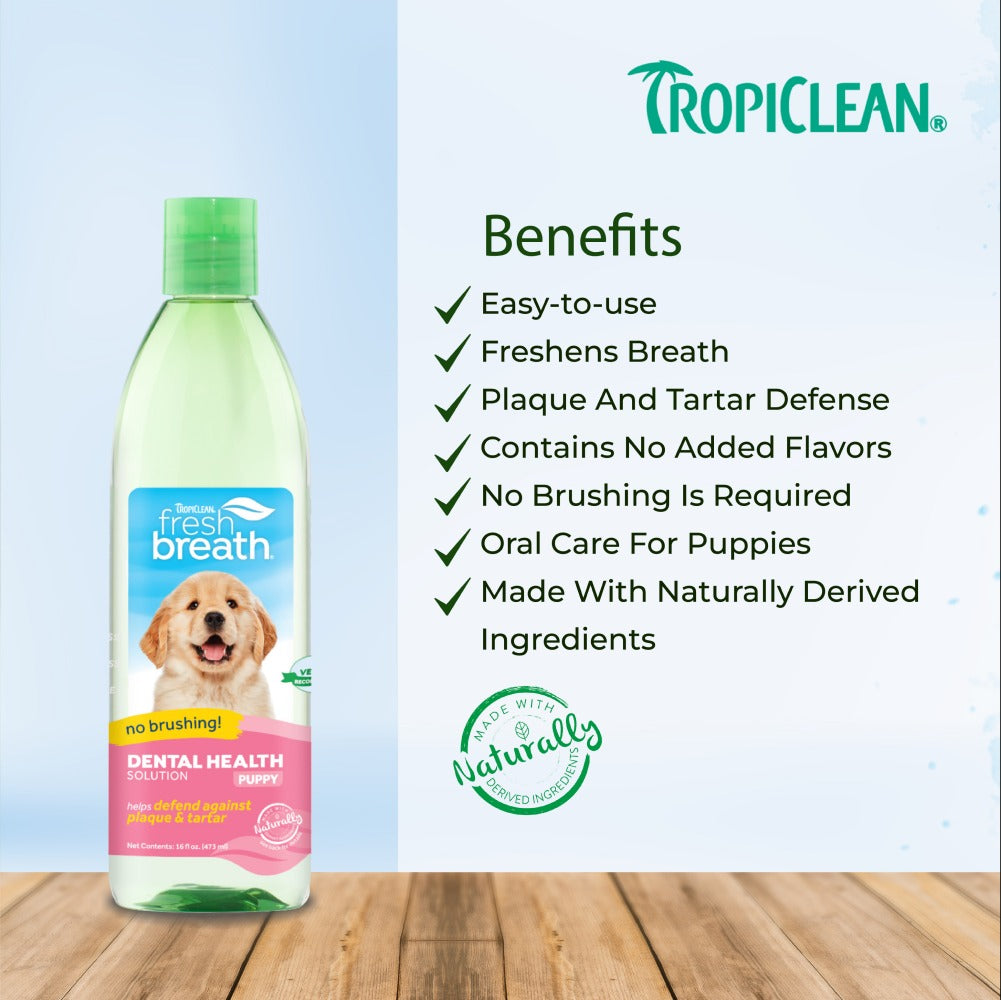 Tropiclean Fresh Breath Puppy Water Additive for Dogs