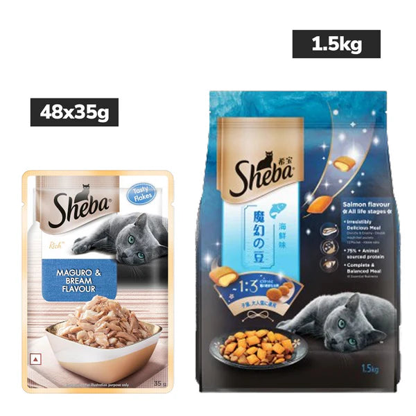Sheba Maguro & Bream Fish Mix Premium Cat Wet Food