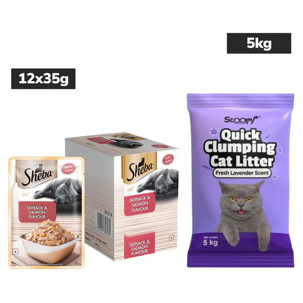 Sheba Skipjack & Salmon Fish Mix Cat Wet Food