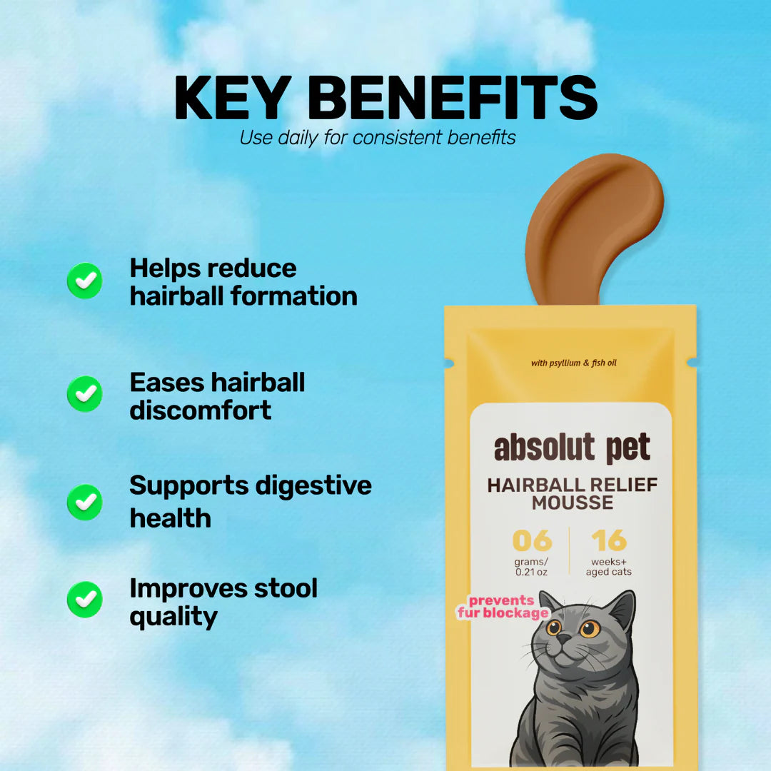 Absolut Pet Hair Ball Relief Creamy Supplement for Cat