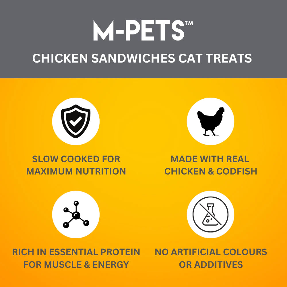 M PETS Chicken Sandwiches Treats for Cats