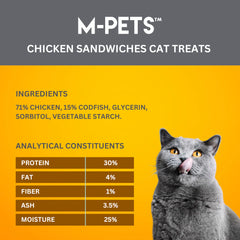 M PETS Chicken Sandwiches Treats for Cats