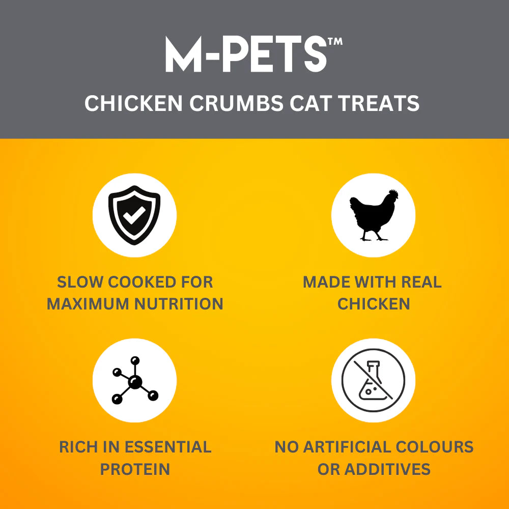 M PETS Chicken Crumbs Treats for Cats
