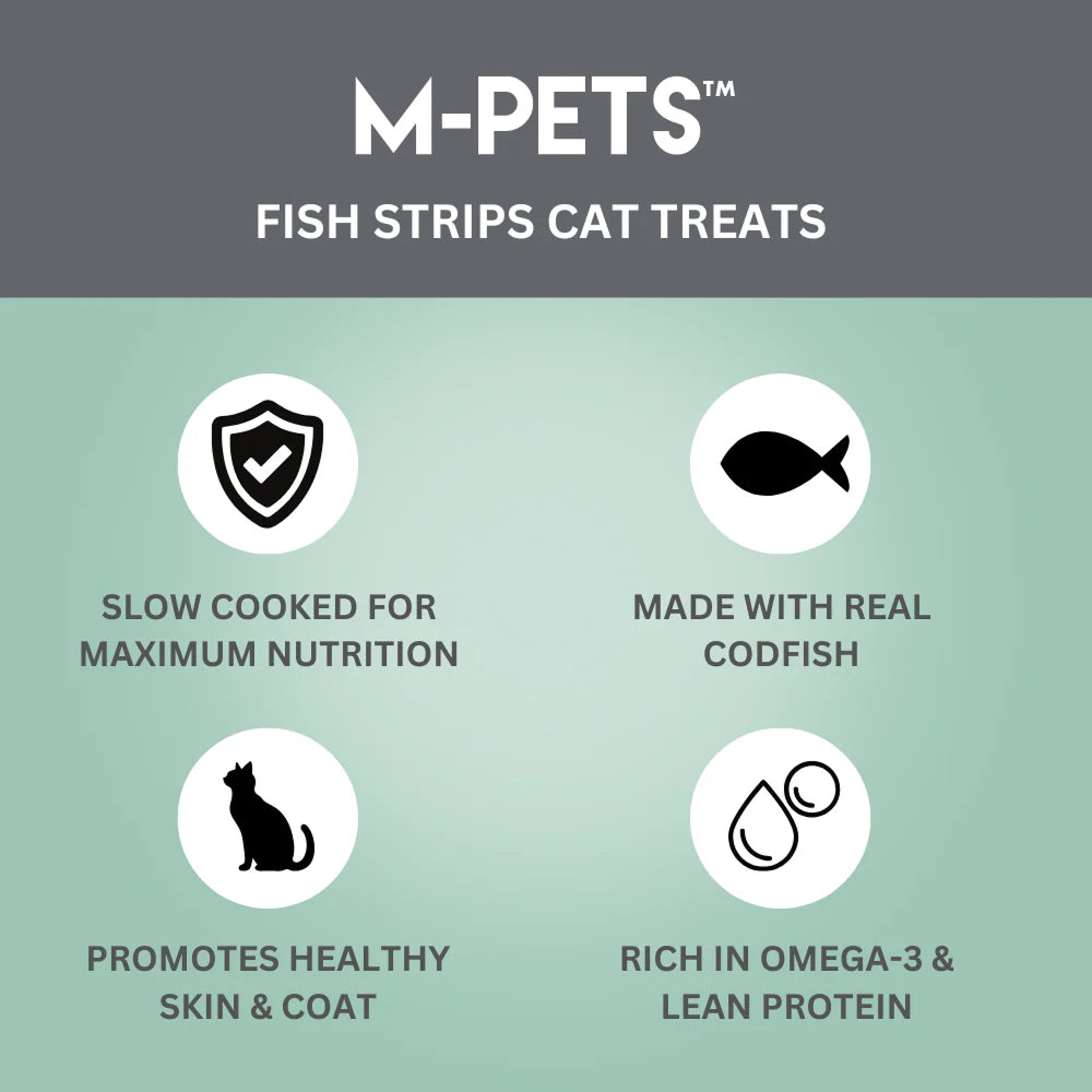 M PETS Fish Strips Treats for Cats