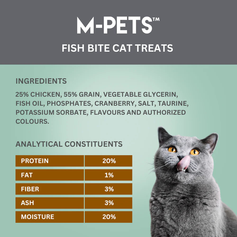 M PETS Fish Bite Treats for Cats