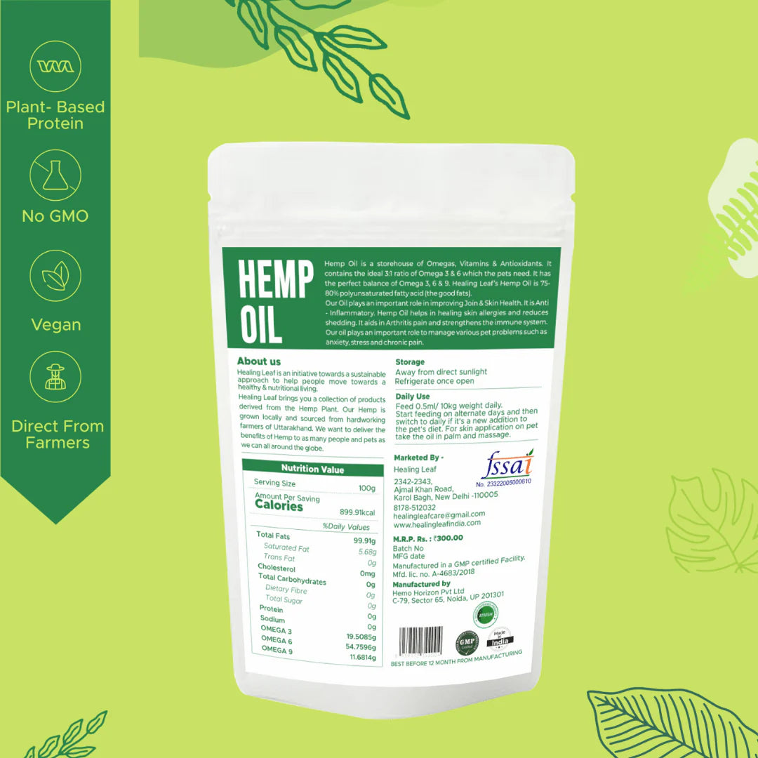 Healing Leaf Hemp Oil and Bark Out Loud Calming & Anti Anxiety Supplements for Dogs and Cats Combo