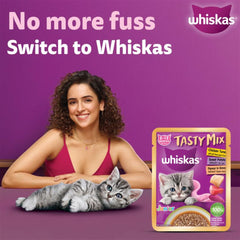 Whiskas Tasty Mix Chicken Tuna with Sweet Potato Kitten Cat Wet Food