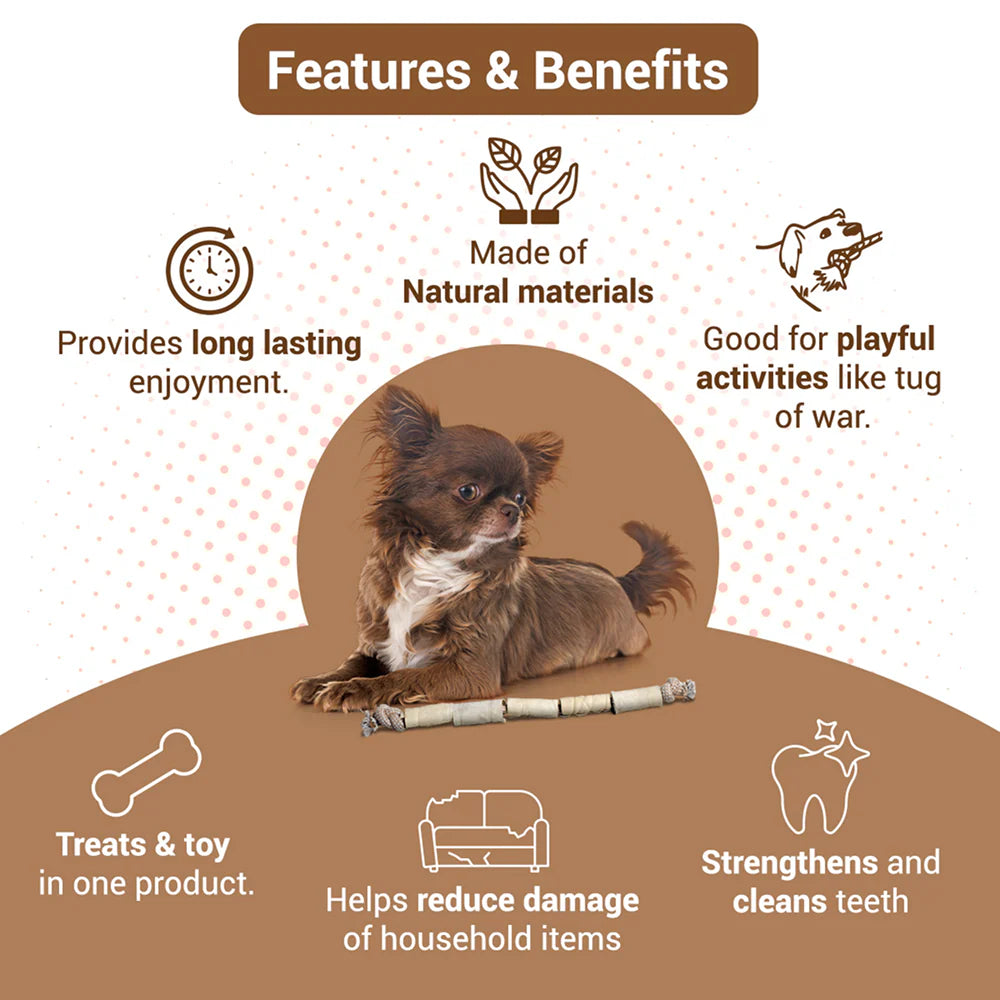 Bowlers Chewrope Caterpillar Functional Dog Treat Toy