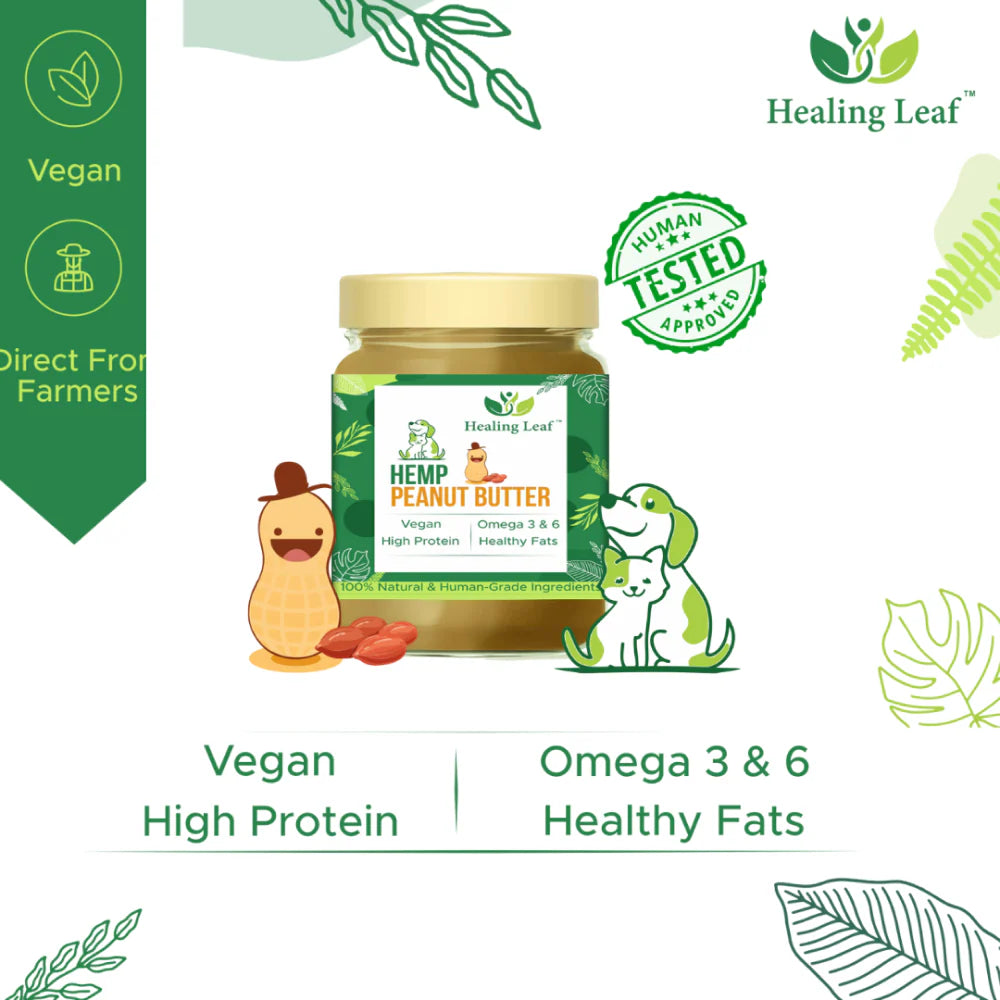 Healing Leaf Hemp Peanut Butter for Dogs and Cats