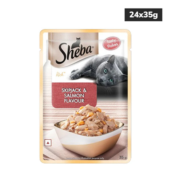 Sheba Skipjack & Salmon Fish Mix Cat Wet Food