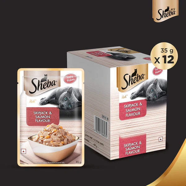 Sheba Skipjack & Salmon Fish Mix Cat Wet Food