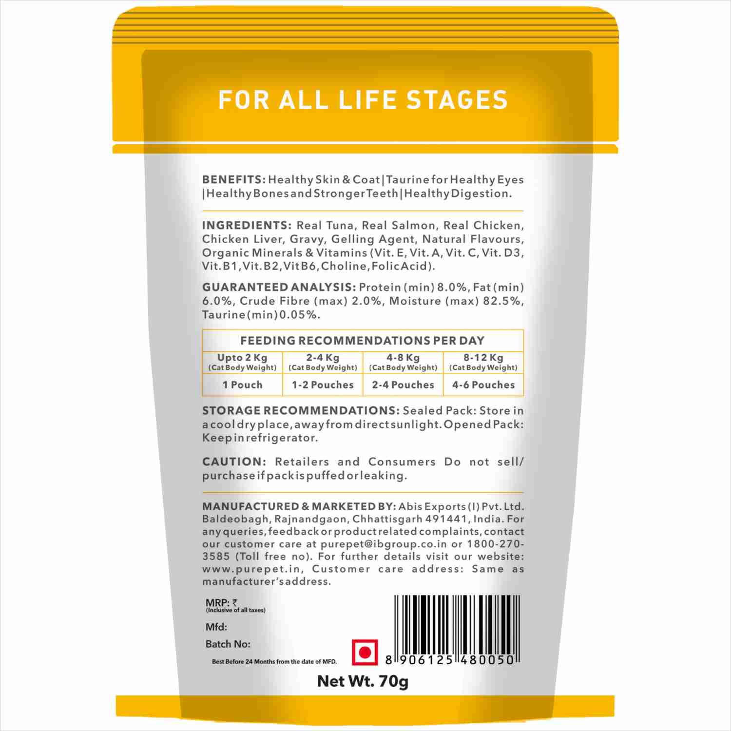 Purepet Real Tuna & Chicken Liver in Gravy Cat Wet Food