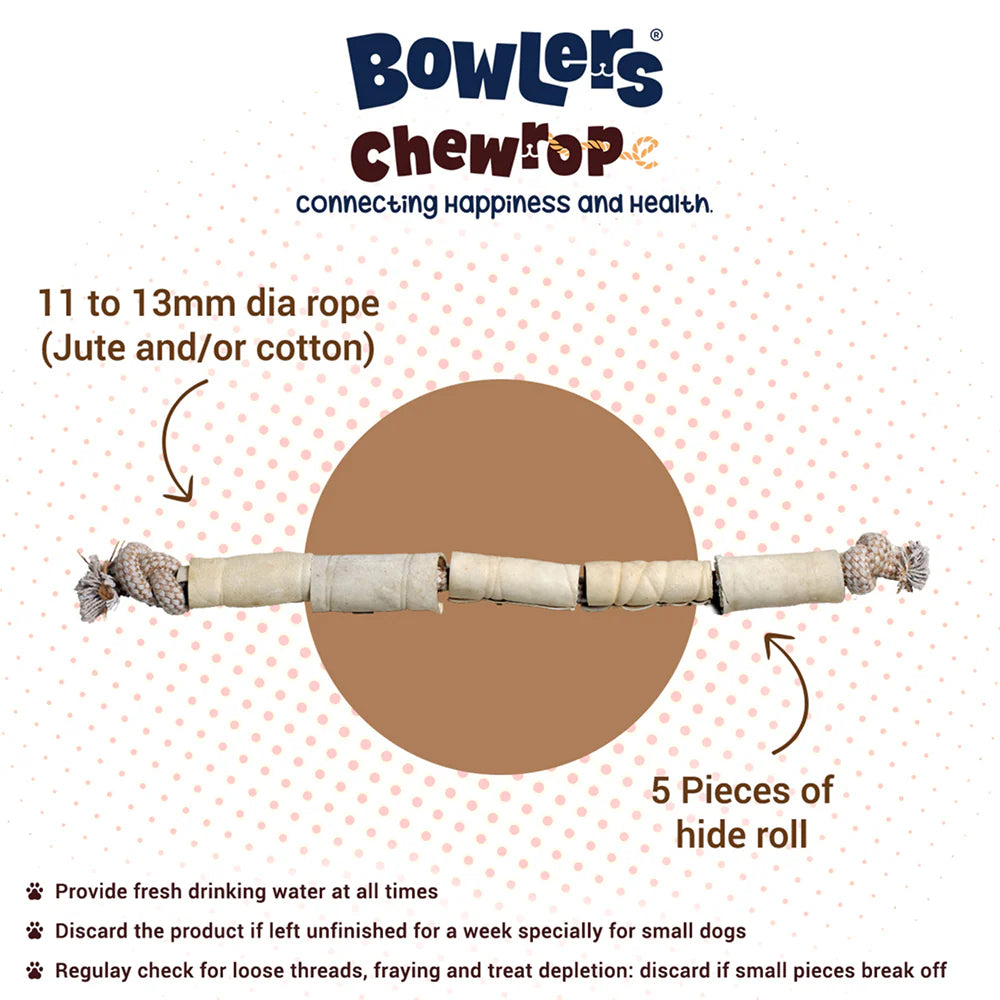 Bowlers Chewrope Caterpillar Functional Dog Treat Toy