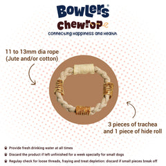 Bowlers Chewrope Donut Functional Dog Treat Toy