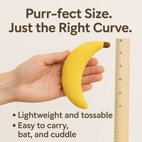 Talking Dog Club Bananas with 100% Catnip Toy for Cats (Yellow)